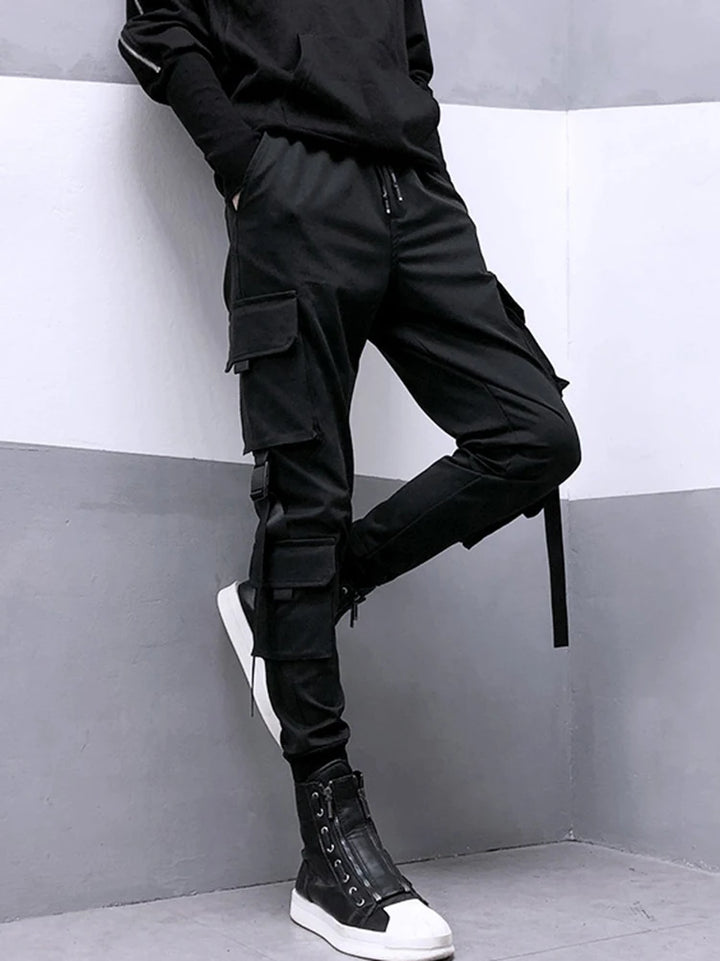 Harajuku Slim Cargo Pants Pastel Kitten