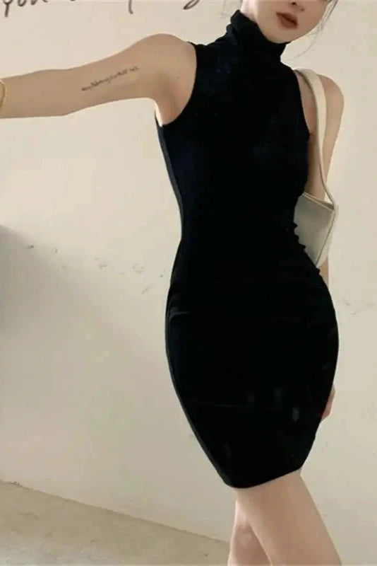 Tight Elegant Mini Dress Pastel Kitten