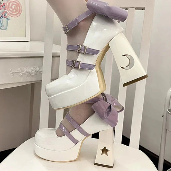 Y2K Chunky High Heels Pastel Kitten