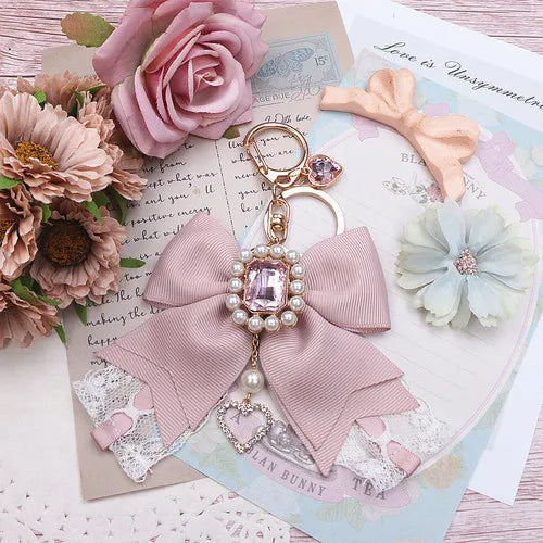 Japanese Handmade Lolita Keychain Pastel Kitten