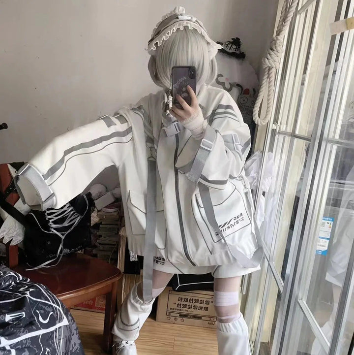 Cyberpunk Sports Outsfit Set Pastel Kitten