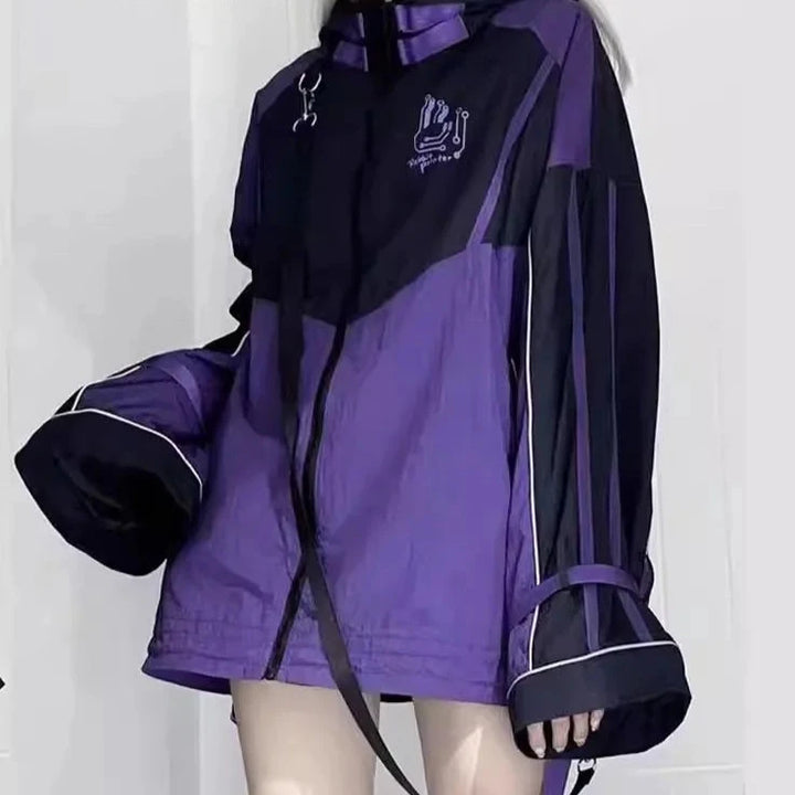 Y2K Oversized Sports Jacket Pastel Kitten