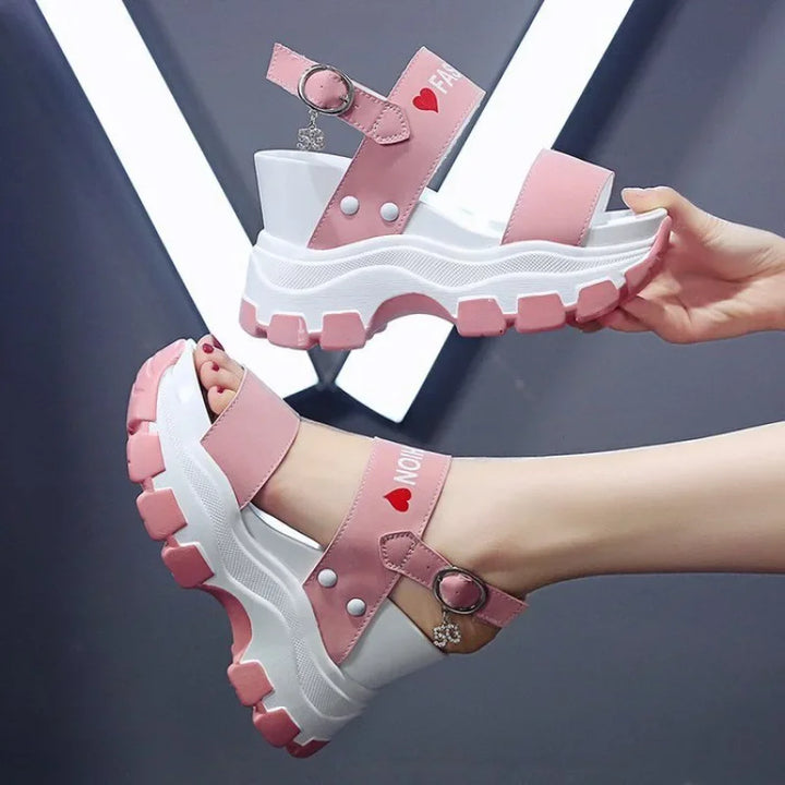 Casual Chunky Platform Sandals Pastel Kitten