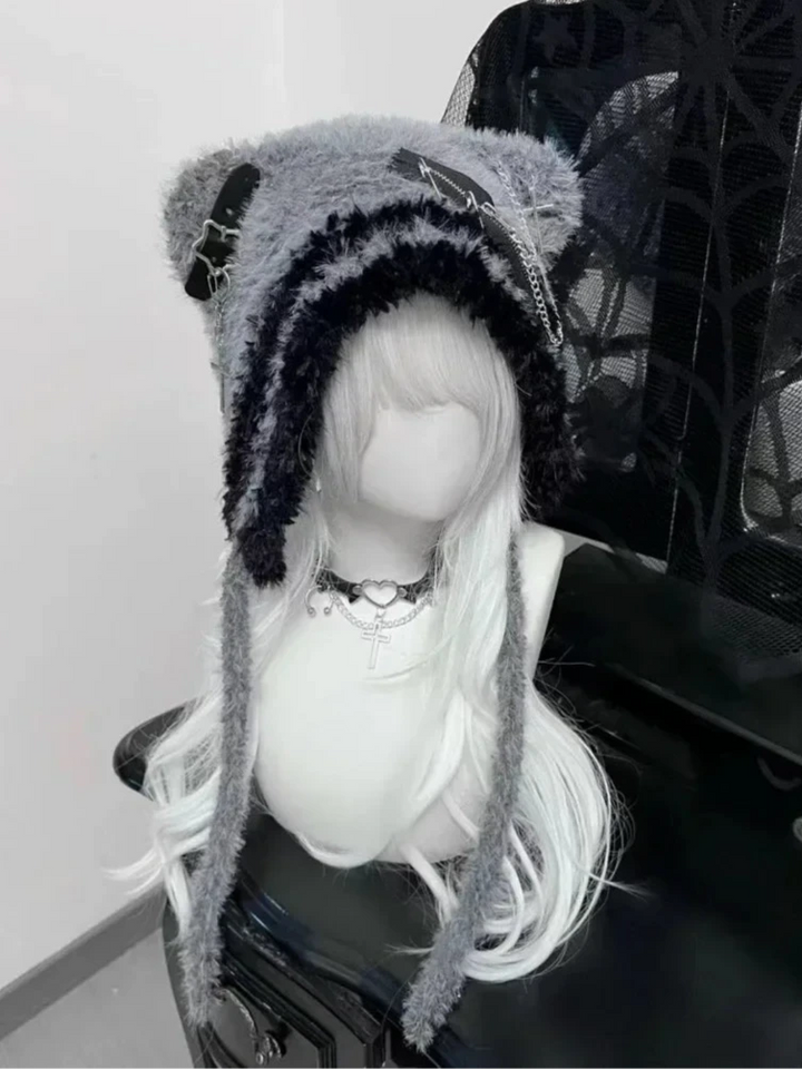 Cute Japanese Knit Hat Pastel Kitten