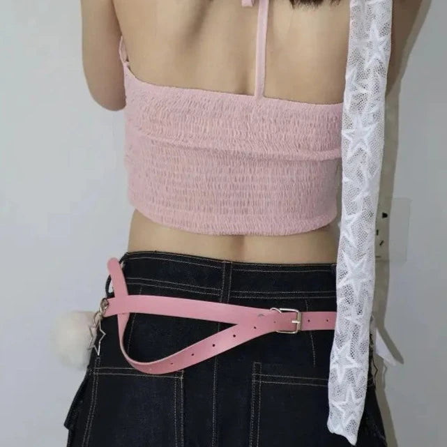 Kawaii Y2K Belt Pastel Kitten