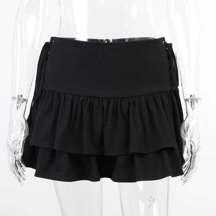 Gothic High-Waist Mini Skirt Pastel Kitten