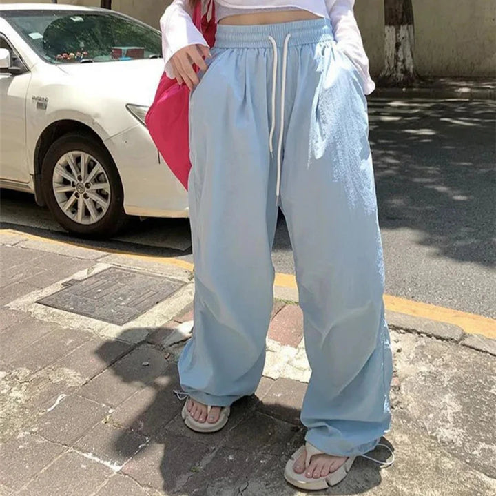 Y2K Harajuku Wide Joggers Pastel Kitten