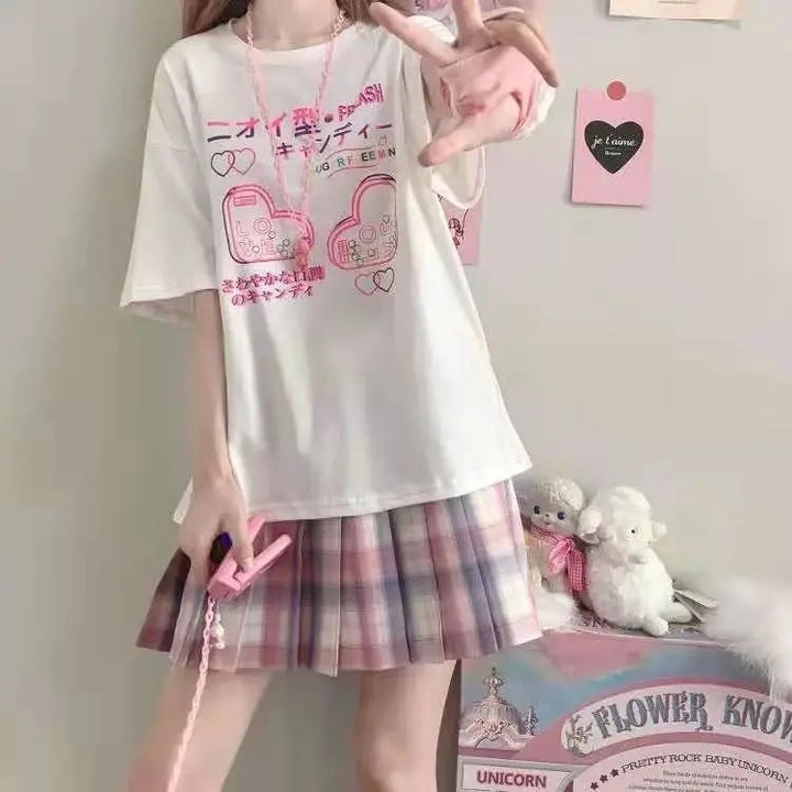 Harajuku Kawaii T-Shirt Pastel Kitten