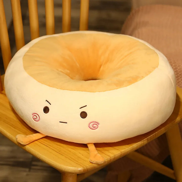 Kawaii Donut Plush Pillow Pastel Kitten