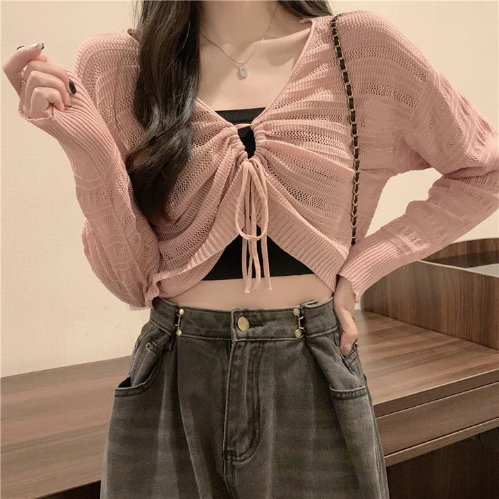 Korean Cute Slim Cardigan Pastel Kitten