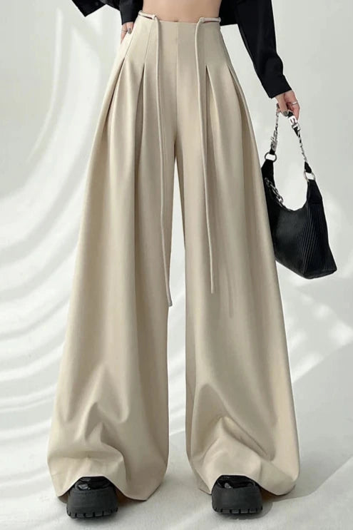 Korean High Waist Wide Pants Pastel Kitten