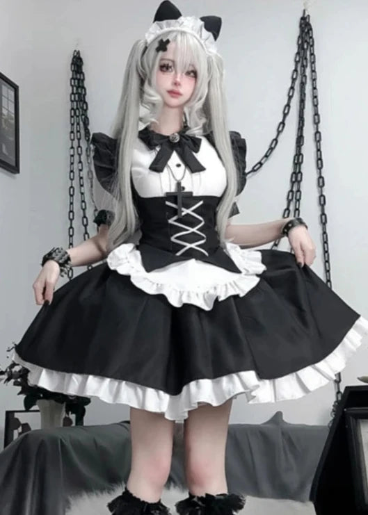 Gothic Lolita Maid Costume Pastel Kitten