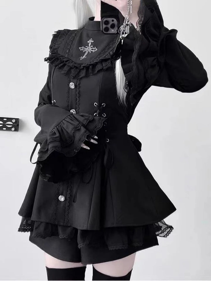 Cute Lolita Slim Dress Pastel Kitten