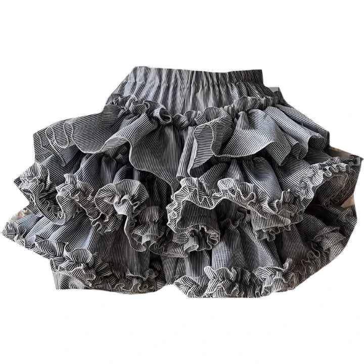 Gothic Pompon Mini Skirt Pastel Kitten