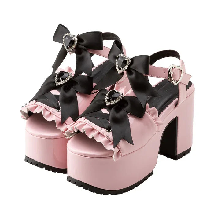 Pastel Gothic Chunky Platform Shoes Pastel Kitten