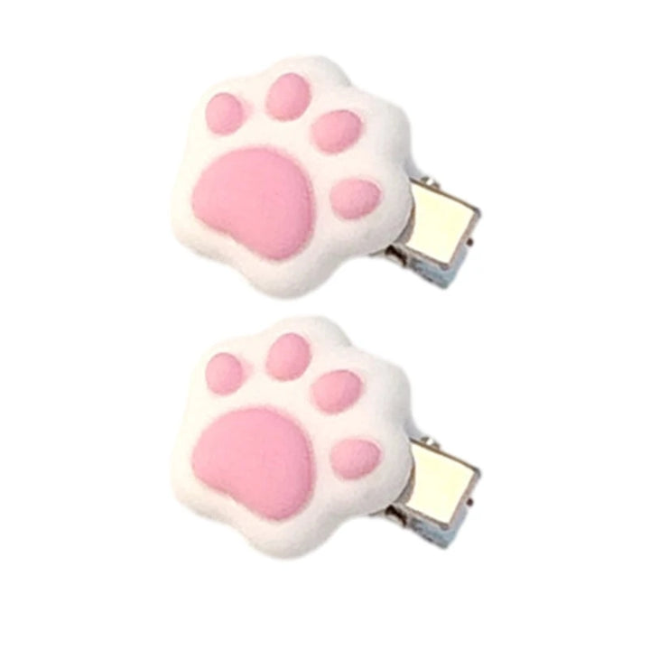 Cute Cat Paw Hair Clip Pastel Kitten