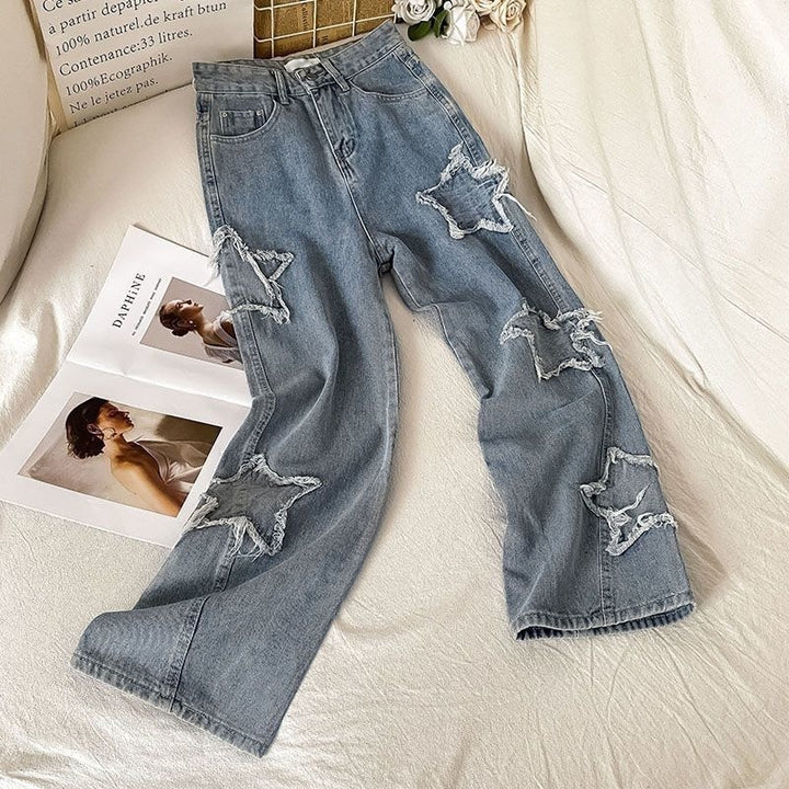 Korean Fashion High Waist Jeans Pastel Kitten