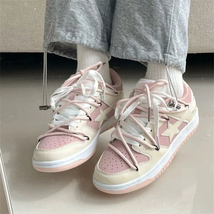 Harajuku Kawaii Star Sneakers Pastel Kitten