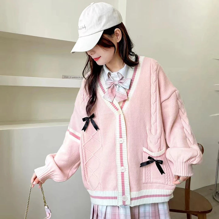 Sweet Korean Knit Cardigan Pastel Kitten