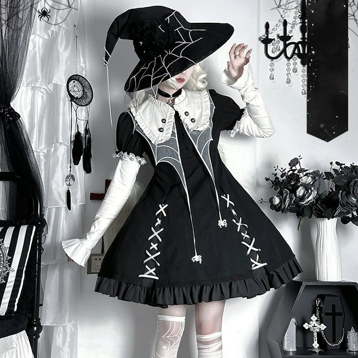 Gothic Lolita Spider Dress Pastel Kitten