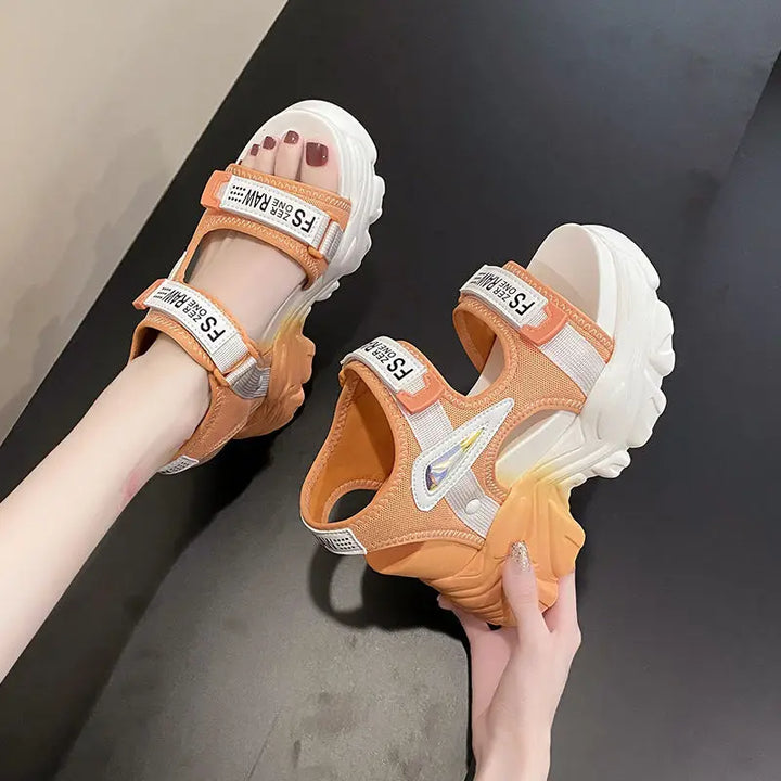 Casual Chunky Platform Sandals Pastel Kitten