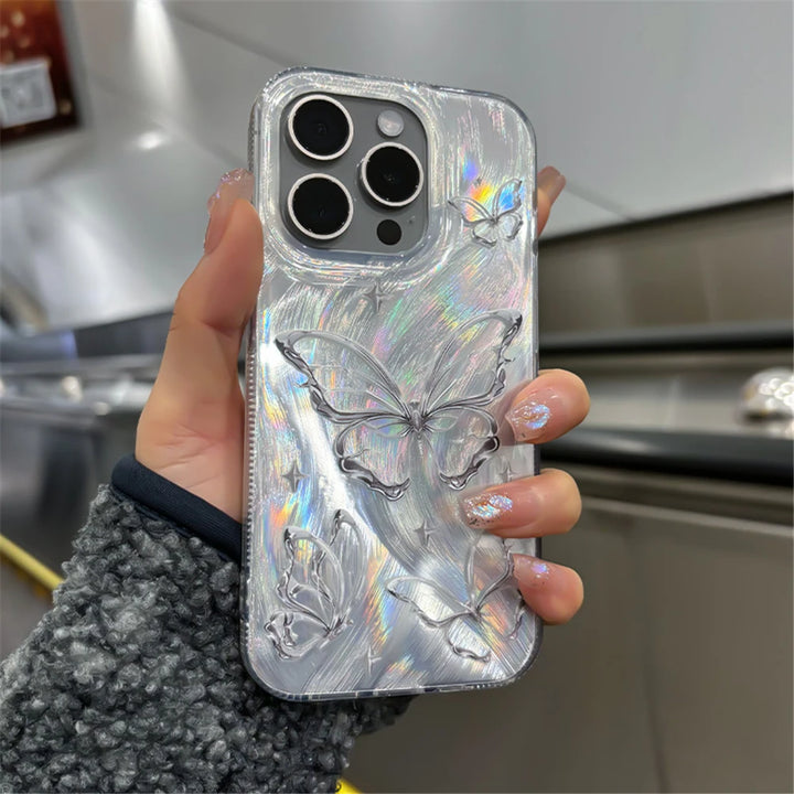 Glitter Gradient iPhone Case Pastel Kitten
