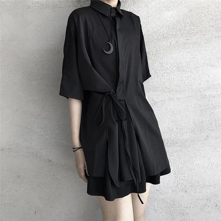 Japanese Oversezied Shirt Dress Pastel Kitten