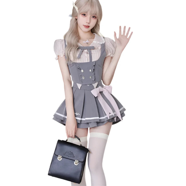 Kawaii Pastel School Uniform Pastel Kitten