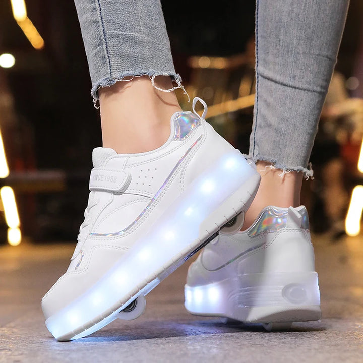 Cute Pastel LED Roller Sneakers Pastel Kitten