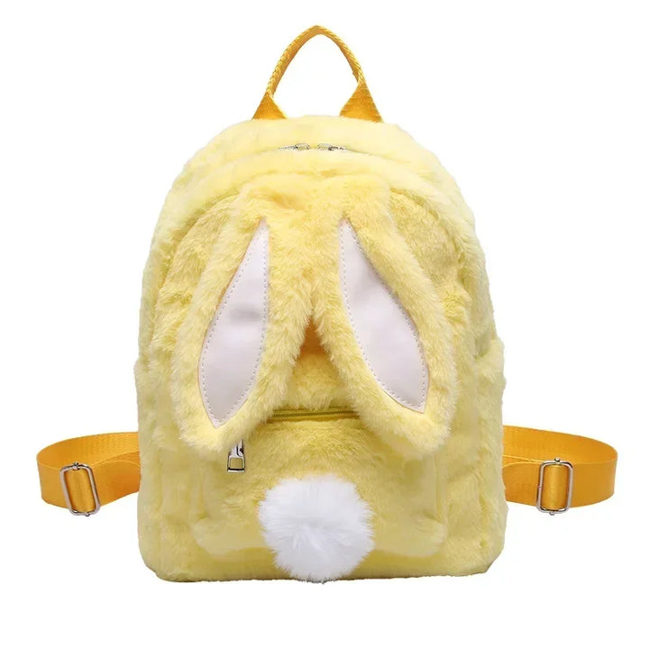 Cute Plush Bunny Backpack Pastel Kitten