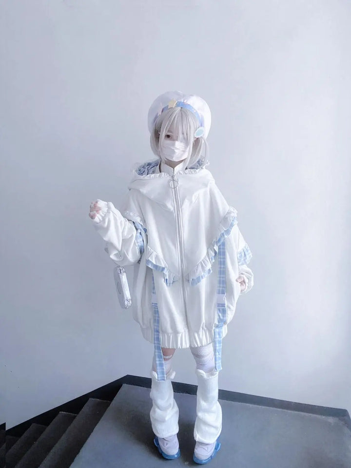 Y2K Emo Style Coat Pastel Kitten