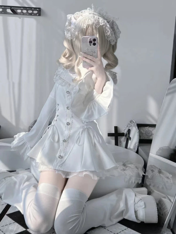 Cute Lolita Slim Dress Pastel Kitten