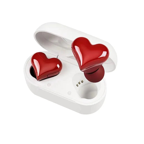 Kawaii Heart Bluetooth Earbuds Pastel Kitten