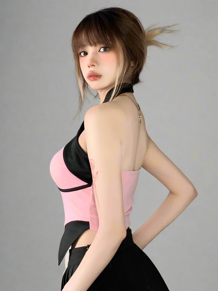 Cute Tight Tank Top Pastel Kitten