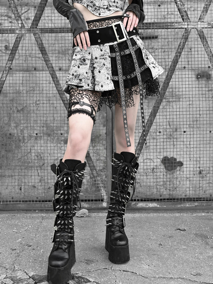 Harajuku Gothic Outfit Set - Top & Skirt Pastel Kitten
