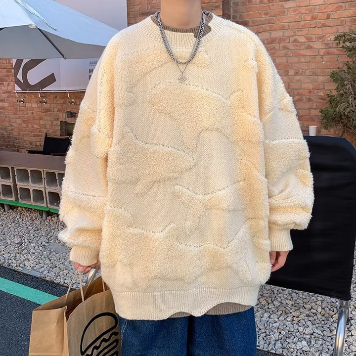 Oversized Vintage Sweater Pastel Kitten