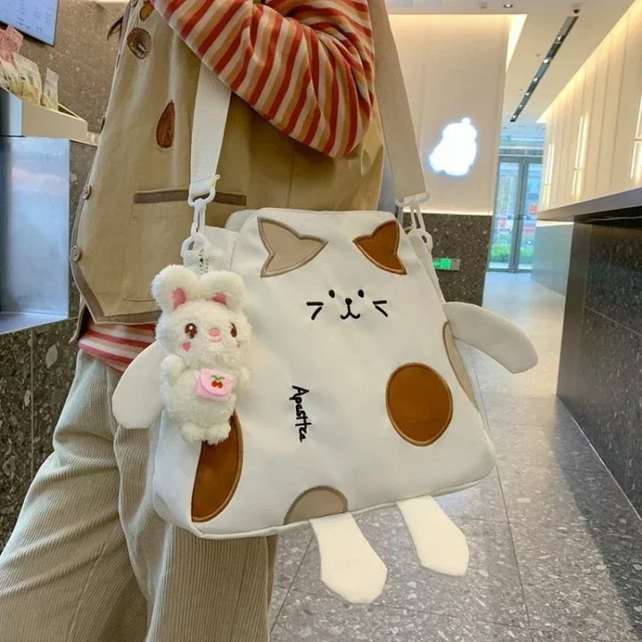 Cute Cartoon Cat Shoulder Bag Pastel Kitten