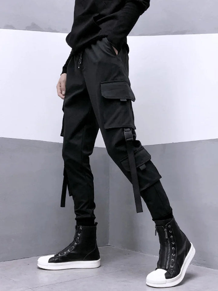 Harajuku Slim Cargo Pants Pastel Kitten