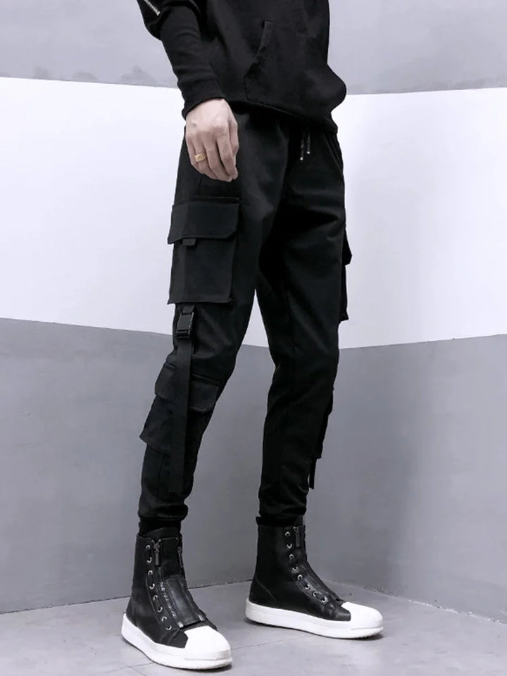 Harajuku Slim Cargo Pants Pastel Kitten