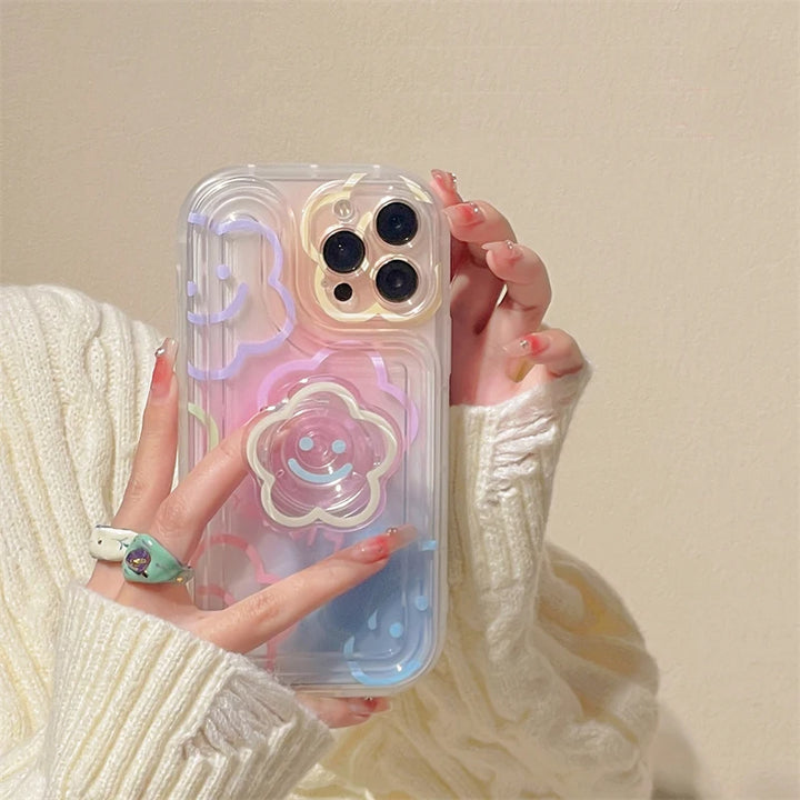 Kawaii Transparent IPhone Case Pastel Kitten
