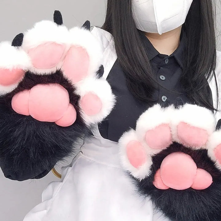Furry Paw Cosplay Gloves Pastel Kitten