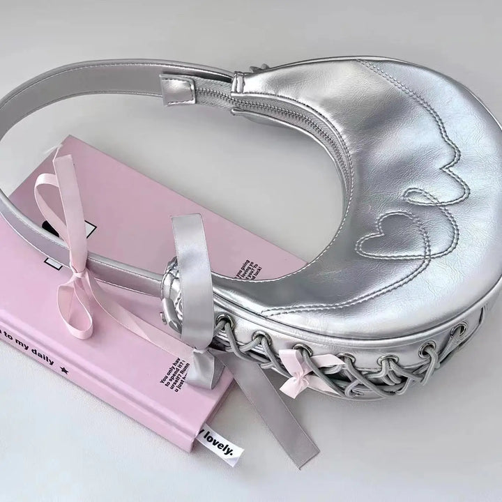 Cute Lolita Silver Bag Pastel Kitten