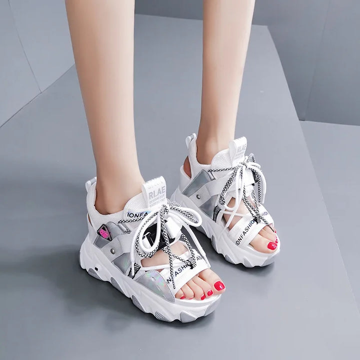 Chunky High Platform Sandals Pastel Kitten