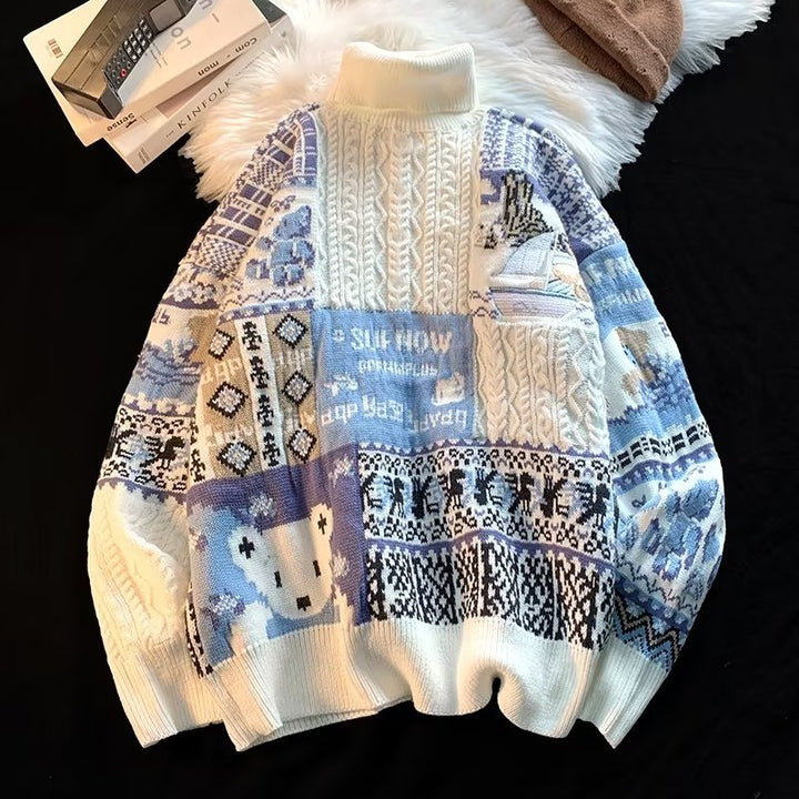 Cute Bear Knitted Kawaii Sweater Pastel Kitten
