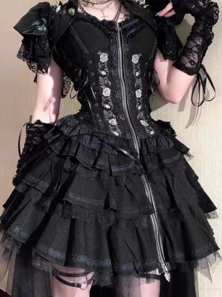 Victorian Gothic Party Dress Pastel Kitten