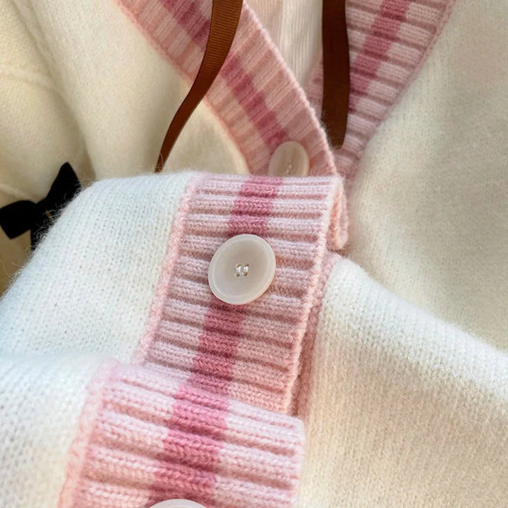 Sweet Korean Knit Cardigan Pastel Kitten