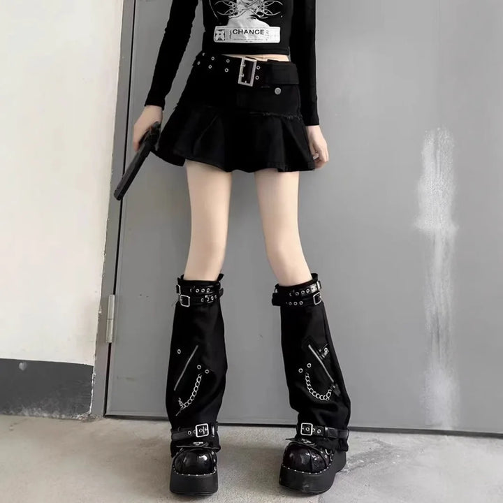 Harajuku Gothic Leg Warmers Pastel Kitten