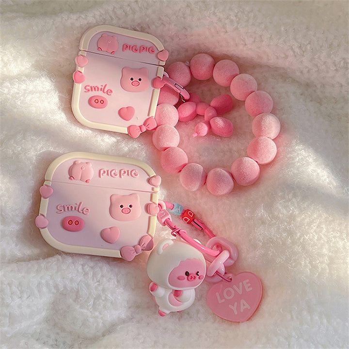 Cute Pig Case For Airpods Pastel Kitten