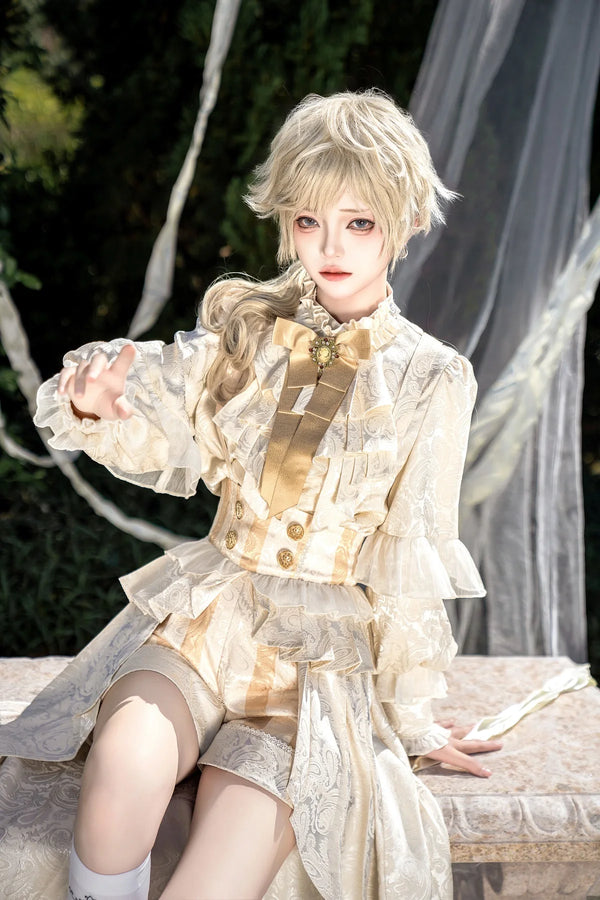 Y2K Lolita Outfit Set - Blouse & Skirt Pastel Kitten