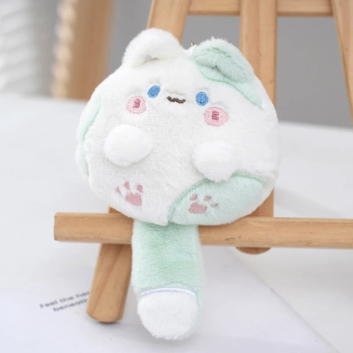 Kawaii Plush Cat Keyring Toy Pastel Kitten